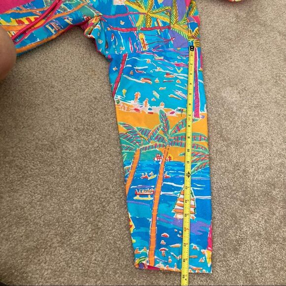 Vintage Ken Done 1990 windbreaker Jacket Turquoise Blue Pink size small - Picture 7 of 12